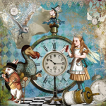 5D Teemantmaal Ristpistemustriga Tikand Alice Imedemaal Mosaic Full Drill Home Decor 30x30CM