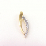 Les Tr&eacute;sors De Lily [F1318] - Pendentif Plaqu&eacute; Or 'Darling' Blanc valge