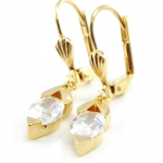 Les Tr&eacute;sors De Lily [F6847] &ndash; valge kullaga kaetud liiprid  Goddess  - 20x4 mm valge