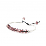 Les Tr&eacute;sors De Lily [H9812] - Bracelet cr&eacute;ateur 'Min&eacute;ralia' violet lilla