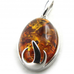 Les Tr&eacute;sors De Lily [N2185] &ndash; h&otilde;bedane ripats 'Inspiration' Amber (roodiumiga kaetud) &ndash; 16x12 mm h&otilde;be