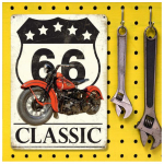 Les Tr&eacute;sors De Lily [Q9185] - Plaque m&eacute;tal r&eacute;tro 'Route 66' (classic) - 40x30 cm must