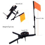 Kaasaskantav vastupidav talvine j&auml;&auml;&otilde;ngede lipp, k&auml;ed-vabad, kompaktne &otilde;ngitsemisvarustus &otilde;uep&uuml;&uuml;giks must