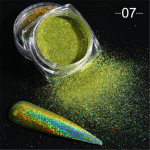 Holographic Powder on Nails Laser Silver Glitter Chrome Nail Powder Flakes for Manicure Pigment 16Z