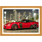 T&auml;is&uuml;mmargune teemant 5D DIY teemantmaal  Spordiauto  Tikand Ristpistes Rhinestone 20X30CM