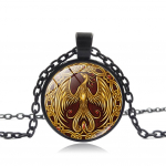 BLUELANS KAELAKETT Imeline vintage ehtekaelakee ketimustriga ripats Phoenixi kabokoonklaasist naistele kingitus must