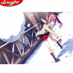 Teemantmaaling Ristpistes puu t&auml;is&uuml;mmargune teemanttikandi m&uuml;&uuml;k Maastik &Otilde;un Rhinestone maalid K&ouml;&ouml;k 20X30CM