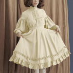 Scione vintage naiste kleit gooti stiilis laterna kleit, paeltega armsad armsad naiste kleidid Lolita M