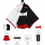 Scione Anime Cosplay kost&uuml;&uuml;m Danganronpa mustvalge karu kimono naiste cosplay r&otilde;ivakomplekt S