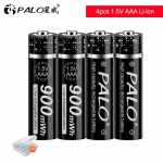 PALO uus 1,5 V AAA laetav aku 900 mWh 1,5 V liitiumioon liitium-liitium ioon 3 A aaa m&auml;nguautokaamera taskulamp 4PCS