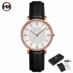 Naiste teemantkvartsnahast k&auml;ekellad Rhinestone randmekellad Luksuslikud naiste kleidikellad Relogio Feminino