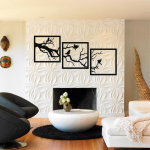 Birds on Branch Wall Art, 3 Panels Metal Wall Decor, Metal Wall Hangings, Home Living Room Decoration, Metal Tree Decor, Birds Decor Each panels 38cm must