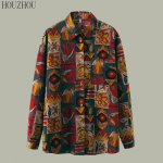 HOUZHOU tr&uuml;kitud pluusid, naiste vabad vintage elegantsed ja elegantsed vabaaja siset&uuml;kid S punane