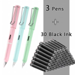 33 tk t&auml;itesulepeakomplekt kooli&otilde;pilaste pliiatsid Vahetatav tindikomplekt must/sinine/punane tint EF 0,38 mm kontoritarbed kirjatarbed EF(0.38mm)