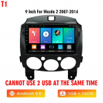 Icreative Car Androidi raadio multimeediumipleier Mazda 2 jaoks 2007 2008 2009 2010 2011 2012 2013 2014 GPS Navi 2din 2 Din Autoradio