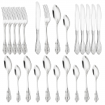 24 tk S&ouml;&ouml;giriistade komplekt Roosa kuld S&ouml;&ouml;giriistad 18/10 Roostevaba teras Lusikas Pulmak&ouml;&ouml;giriistad Kahvel Nuga Lusikas K&ouml;&ouml;giriistad Vask Lauan&otilde;ude komplekt h&otilde;be