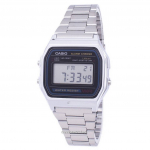Casio digitaalne roostevabast terasest igap&auml;evane &auml;ratus A158WA-1DF A158WA-1 meeste k&auml;ekell must