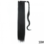 MISS WIG 22-tolline pikk sirge hobusesabaparukas, must pruunide juustega parukas Kuumakindel k&otilde;rge temperatuuriga kiust hobusesabaparukas 55 CM