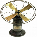 24 auruga t&ouml;&ouml;tav lauaventilaator Antiikne petrooleum Haruldased ventilaatori labad Metallist messingist stiil