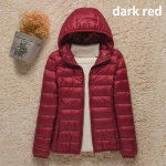 Uus naiste &otilde;huke sulejope valge pardi sule ultrakerged jakid s&uuml;gis- ja talvesoojad mantlid kaasaskantavad v&auml;lisr&otilde;ivad XL tumepunast v&auml;rvi