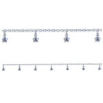 Les Tr&eacute;sors De Lily [R7199] &ndash; h&otilde;bedane  Stars  h&otilde;bedane k&auml;ev&otilde;ru (roodiumiga kaetud) - 5 mm h&otilde;be