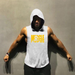 Muscleguysi suvine fitness Muscle kapuutsiga mansetttopsid, meeste vabaaja sportlikud varrukateta T-s&auml;rk XXL