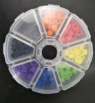 Autoklaavitav hambaravi universaalne silikoonist v&auml;rvikoodir&otilde;ngas V&auml;rvilised r&otilde;ngad k&auml;siinstrumendi v&otilde;i t&ouml;&ouml;riistade jaoks (Dia.7mm/5mm) 140 pcs 5mm