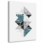 L&otilde;uenditr&uuml;kk Geomeetriline t&uuml;rkiissinine Abstract 40x60 hall v&auml;rv