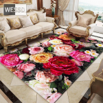 V&auml;rviline v&auml;rskete lilledega vaip magamistoa suure esiku vaiba jaoks romantilise lillelise 3D elutoa p&otilde;randavaibaga T&uuml;drukutoa vaiba sisekujundus 150x240cm 1pcs
