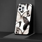 Butterfly &uuml;mbris Apple Iphone 14 11 13 Mini 12 Pro Max Xr 7 8 +Se 2020 Xs 6 6s Plus 5 5s musta silikoonist telefoni kaanele iPhone 5 5s SE