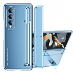 Samsung Galaxy Z Fold 4 &uuml;mbrise eemaldatava pliiatsipesa hoidiku aluse kate Samsung Z Fold 4 Capa jaoks koos puutepliiatsi esiklaaskilega Case With Touch Pen must