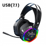 USB-peakomplekti peakomplekt mikrofoniga M&auml;ng RGB Light 7.1 peakomplektiga arvuti USB(7.1) must