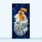 Kaasaegsed plakatid ja tr&uuml;kised Seinakunsti pilt elutoa sisekujunduseks Cuadros Koi Fish Feng Shui Karpkala Lootosetiigi l&otilde;uendimaal 20x40cm No Frame