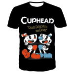 3D Cuphead Mugman Kids T-s&auml;rk Prindiga T&uuml;drukud Naljakad riided Poisid Lapsed Topid Lasteriided Beebi T-s&auml;rgid Meeste Naiste R&otilde;ivad T-s&auml;rk 150