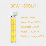 Filter akvaariumile Filterpump Kolm &uuml;hes Filtrid Tarvikud Vee-lemmikloomatarbed Tooted Koduaed EU adapter 220V30W kollane