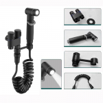 WC-Bidee du&scaron;ipea Vannitoatarvikute kahekordne v&auml;ljalaskenurga ventiil Bidee WC-pott WC-poti bidee pihusti komplekt must