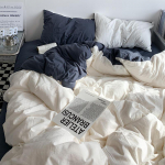 Ins Style voodipesukomplekt Nordic &uuml;he kahekordse lameda linaga tekikott Padjap&uuml;&uuml;r Pehme mikrokiust t&auml;issuuruses voodipesu 1.5m