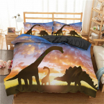 Dinosaur seeria kodu voodipesu komplekt tekikate ja padjap&uuml;&uuml;r AU King, &uuml;he-/kaheinimesevoodi t&auml;issuuruses kodukaunistus Baby 100x135cm