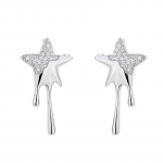 Pinkdudu Fashion 2 Color Lava Star Stud k&otilde;rvar&otilde;ngad Romantiline Lihtne Luksuslik Tsirkoonist Geomeetriline K&otilde;rvar&otilde;ngas Naistele Ehted PD1384 kuld