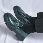 Meeste Creepers Tuttidega tiivaotsaga vabaajajalatsid Liftikingad K&otilde;rgust suurendavad Ametlikud nahast platvormkingad meeste poolhooaja madalatele kingadele EU: 38 must