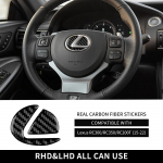 P&auml;ris s&uuml;sinikkiust siseviimistlus Lexuse RC300 RC350 RC200T 2015 jaoks &ndash; auto rooliratta kleebise kaunistus Red 03