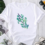 (Aasia suurus) Moeprint Lill Armas, armas 90ndate trend, armas graafiline t-s&auml;rk Naiste vabaaja T-r&otilde;ivad vabaaja naiste l&uuml;hikeste varrukatega T-s&auml;rk S