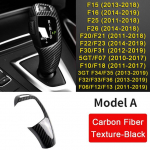 BMW Carbon Fiber Texture jaoks m&otilde;eldud auto k&auml;iguvahetuspaneeli raami k&auml;igukangi nupu kaanepea trimm jaoks BMW F30 F10 F15 F07 F20 F21 F22 F32 F34 jaoks B