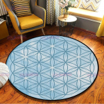 Geomeetrilised s&uuml;mbolid Elulille &uuml;mmargune vaip P&uuml;ha vaimne voodi k&otilde;rval Magamistoa libisemiskindel p&otilde;randamatt Kodu Elutoa sisustusvaip Diameter 120cm