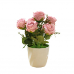 T&ouml;&ouml;lauakaunistus Kunstlik roos V&otilde;ltstaimede lilled Potiornament F