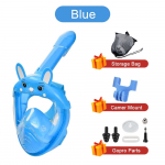 OLIKEI Full Face Laste snorgeldamismaskid Multifilmi Ujumine Sukeldumismask lastele Udu- ja lekkekindlad veealused kaitseprillid Ohutu hingamine roosa