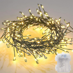 LED string tuled Roheline vasktraat Haldjavalgustid Garland Patarei toitega j&otilde;ulutuled aastavahetuse peoks pulmadeks Kodupuu kaunistamine 3m 100Led soe valge v&auml;rv
