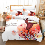 3D &uuml;he-/kaheinimesevoodi Lillehaldjas voodipesukomplekt T&uuml;drukutoa tekikott 2/3 tk AU140 * 210 t&auml;issuuruses lastetoa pehme kodutekstiil Baby 100x135cm
