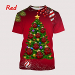 J&otilde;ulupuu mood 3D tr&uuml;kkimine T-s&auml;rk T&auml;nav hip-hop unisex naljakad j&otilde;ulukost&uuml;&uuml;mid 6XL