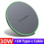 30w/20w juhtmevaba kiirlaadija iPhone'ile 14 13 12 11 Xs Xr X 8 Airpods Pro kiirlaadimisalus Samsung S22 S21 S20 Note 20 jaoks 30W hall v&auml;rv